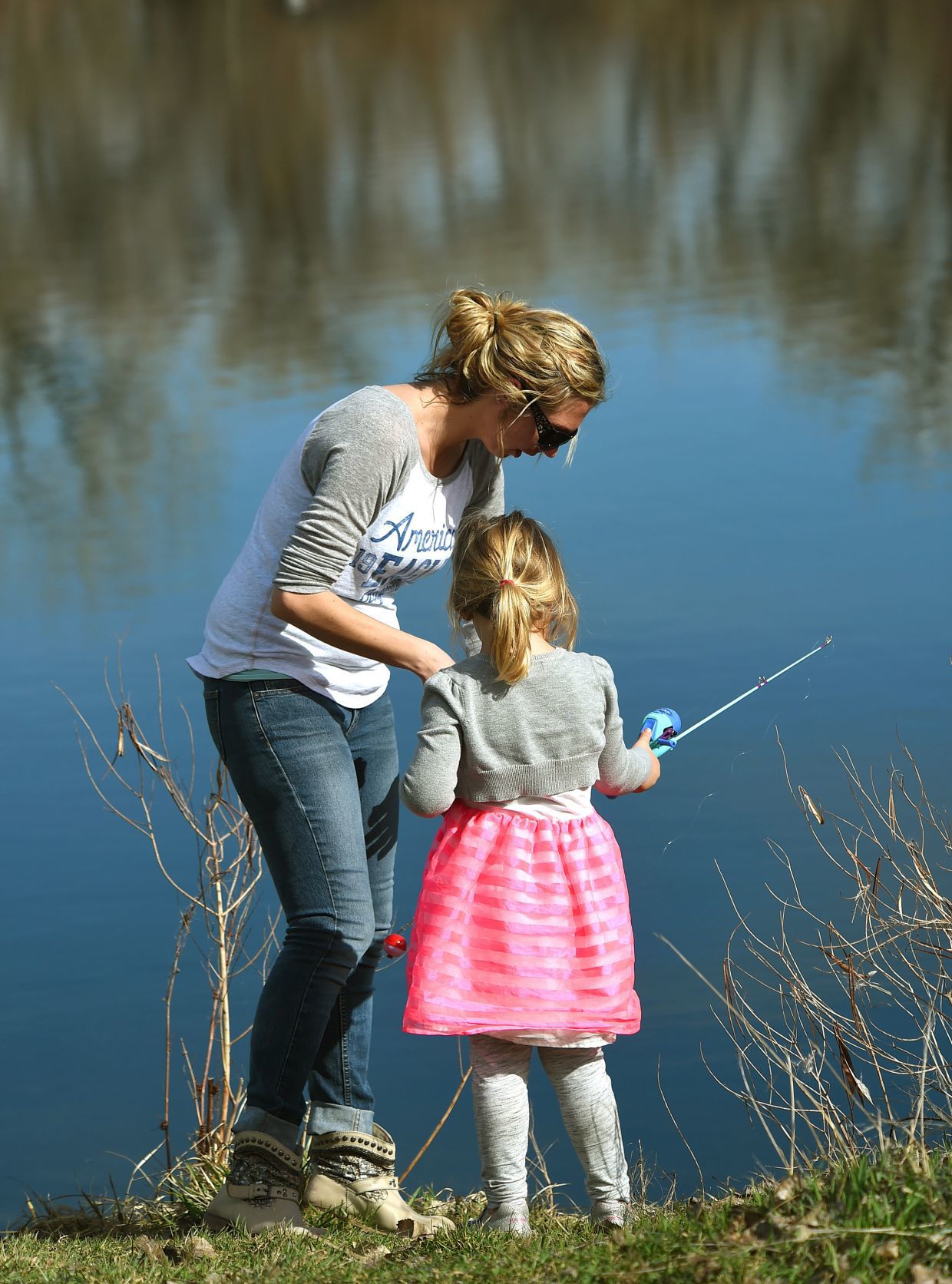 Riverfront fishing
